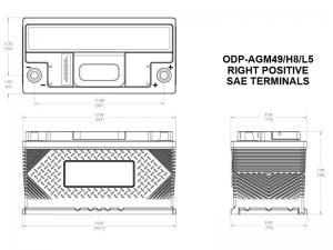 ODYSSEY ODP-AGM49/L5 Batteria Piombo Puro in AGM VRLA