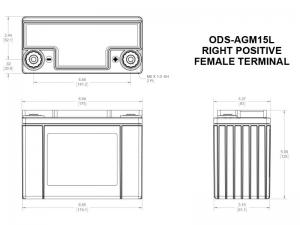 ODYSSEY ODS-AGM15L Batteria Piombo Puro in AGM VRLA