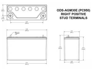 ODYSSEY ODS-AGM30E Batteria Piombo Puro in AGM VRLA