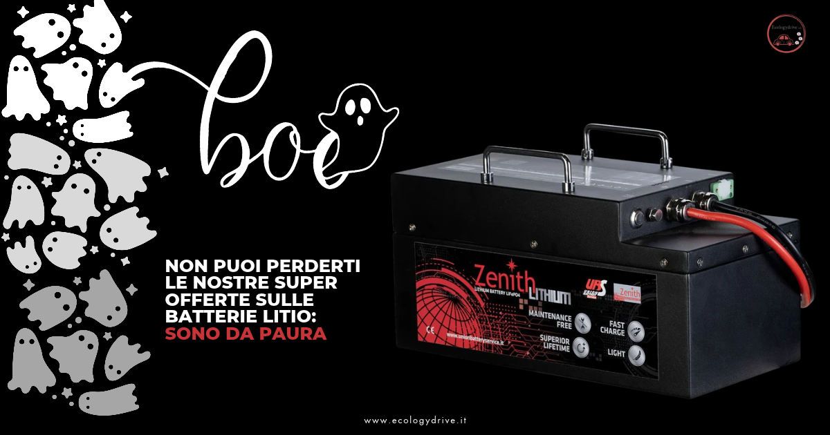 Promozione di Halloween sulle batterie al litio EcologyDrive, dal 28 ottobre al 3 novembre
